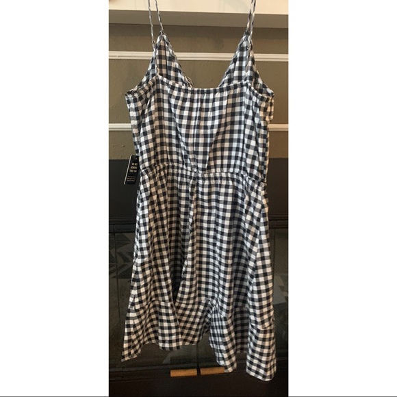 Gingham Ruffle Wrap Dress - Picture 3 of 6